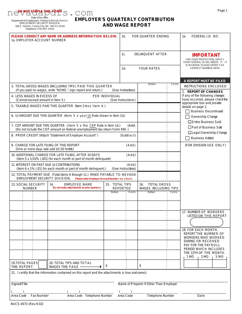 Blank Nevada Nucs 4072 PDF Template