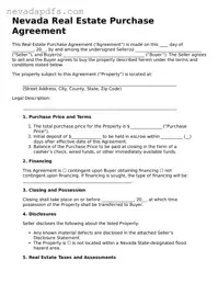 Attorney-Verified Real Estate Purchase Agreement Template for the State of Nevada
