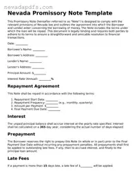 Attorney-Verified Promissory Note Template for the State of Nevada