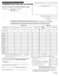 Blank State Nevada Tax PDF Template